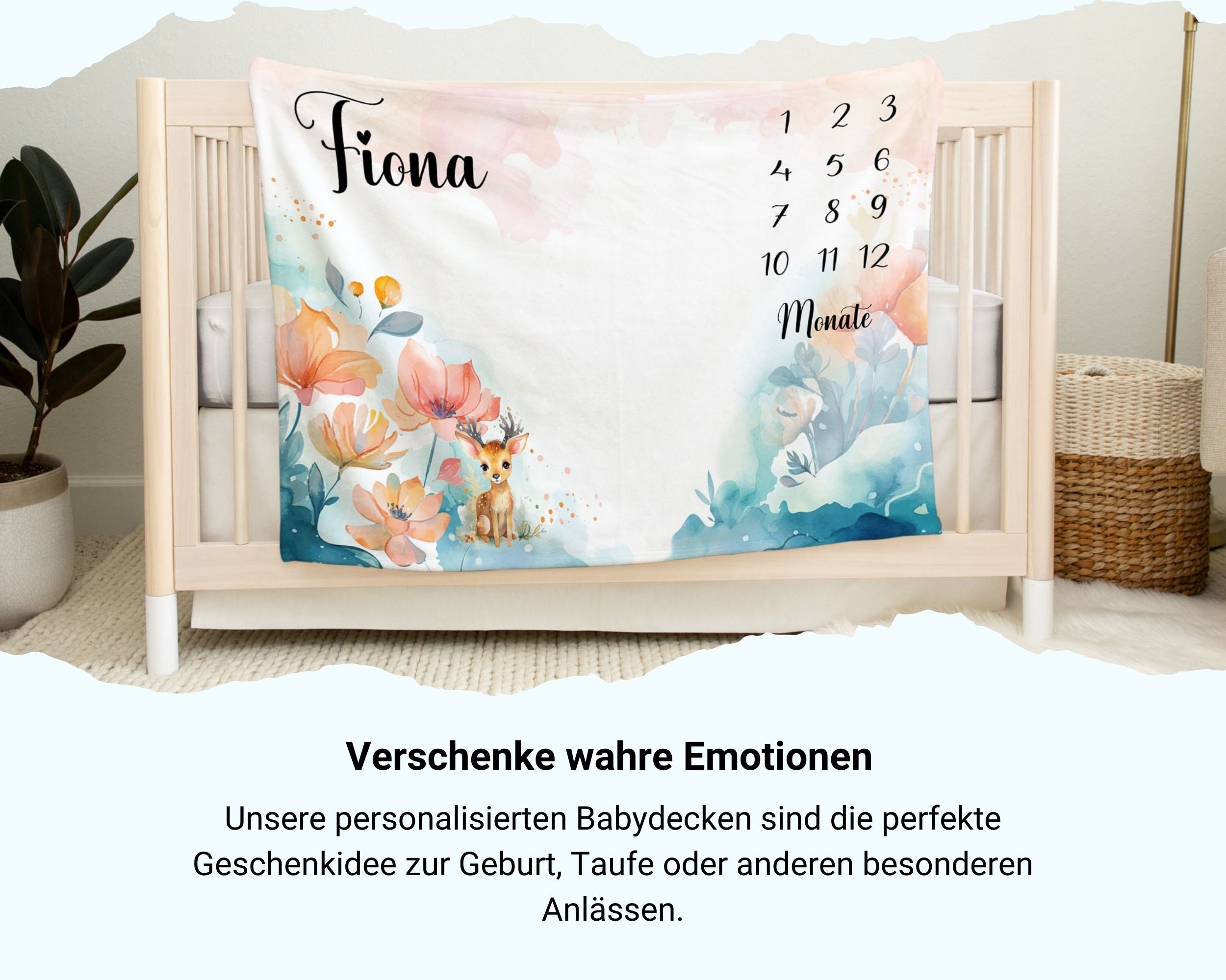 Babyreh - Personalisierte Babydecke