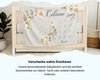 Goldstück Blumenmuster  - Personalisierte Babydecke