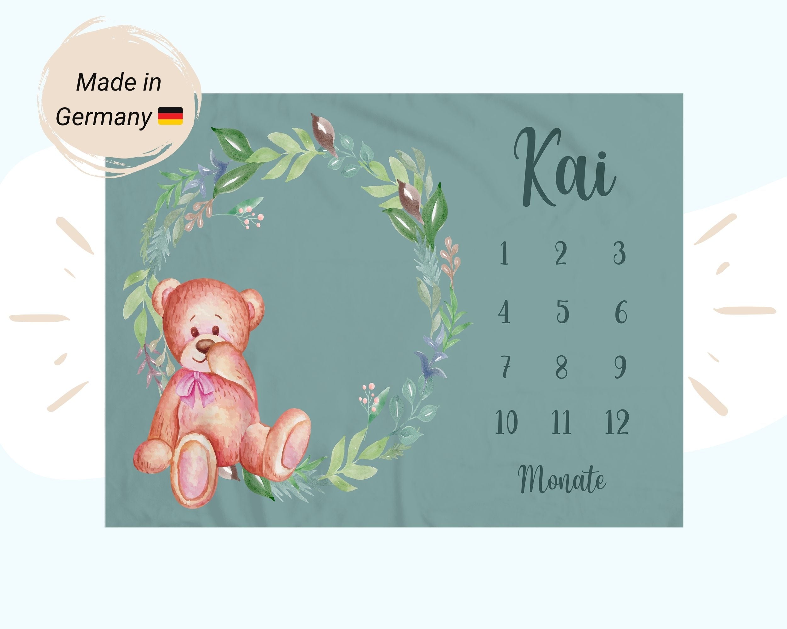 Bärchen - Personalisierte Babydecke