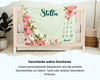 Pinke Blumen - Personalisierte Babydecke