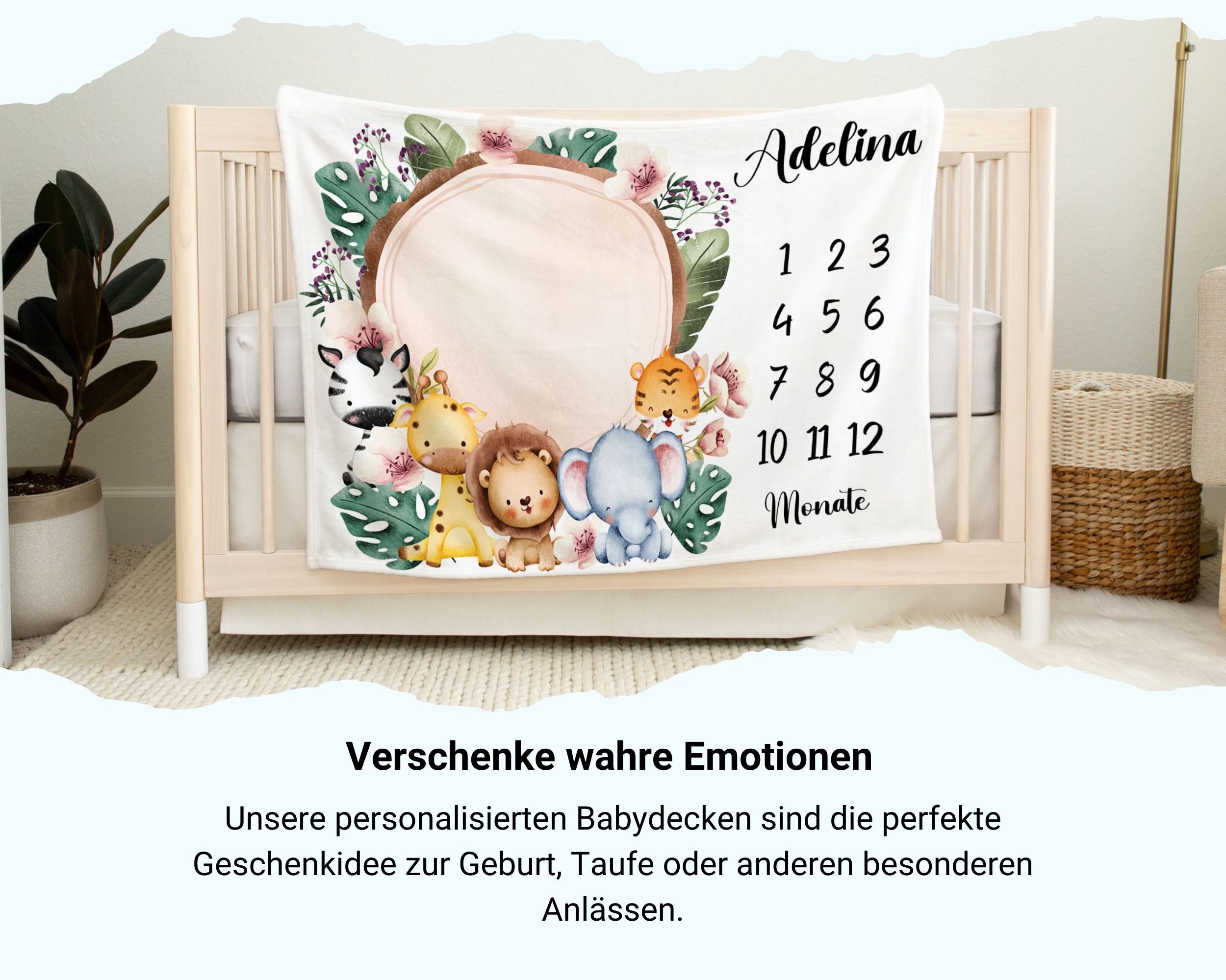 Beste Freunde - Personalisierte Babydecke