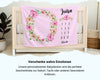 Blumenkranz Pink - Personalisierte Babydecke