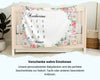 Blumenmuster Pink - Personalisierte Babydecke