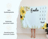 Sonnenblume - Personalisierte Babydecke