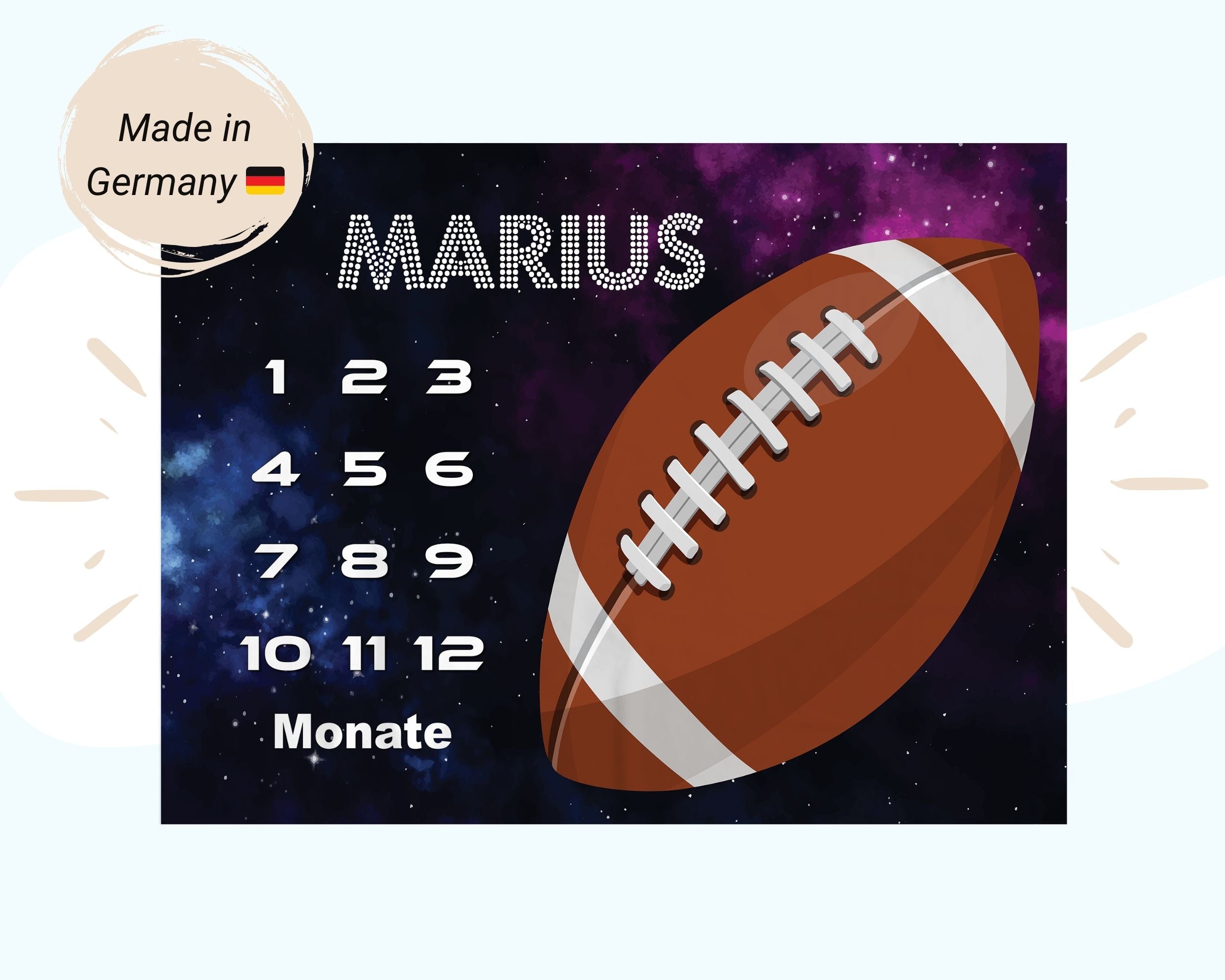 Football - Personalisierte Babydecke