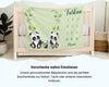 Kleine Pandas - Personalisierte Babydecke