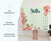 Pinke Blumen - Personalisierte Babydecke