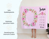 Blumenkranz Pink - Personalisierte Babydecke