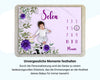 Violett Blumenmuster - Personalisierte Babydecke