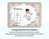 Blumenmuster Pink - Personalisierte Babydecke